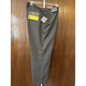 New Stafford Travel Classic Fit Men’s 44x30 Pants Super Crease Charcoal Gray